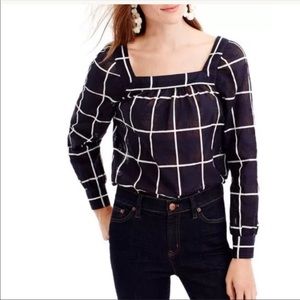 J. Crew | NWOT Penny Windowpane Blouse 6